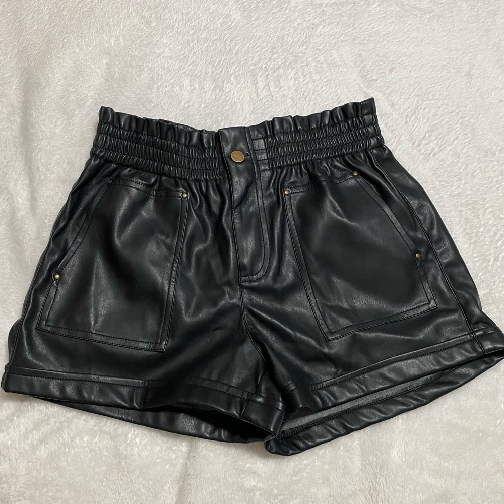 Leather shorts